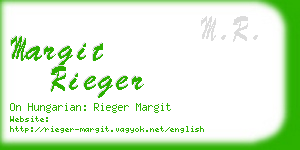 margit rieger business card